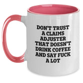 Funny Gifts for Claims Adjuster, Unique Claims Adjuster Humor Mug, Christmas Unique Gifts for Men, Women, Friends, Coworkers from Family - Main